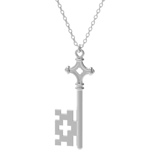 Collier GenevaKey - Clé de Genève | Argent rhodié Argent rhodié