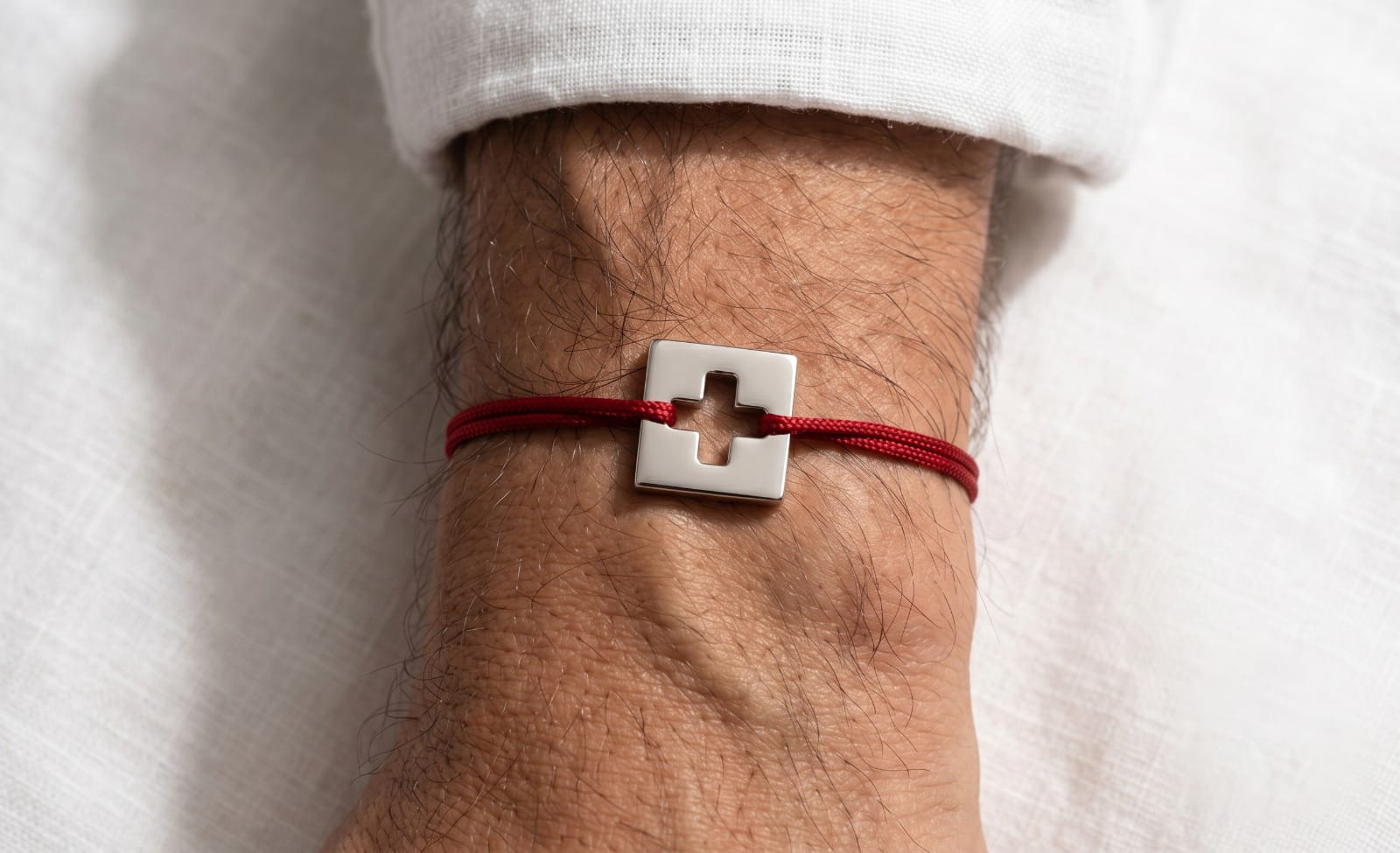 Bracelet chaine The Flag argent
