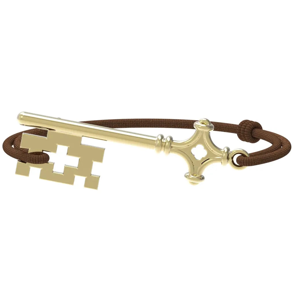 GenevaKey - Bracelet clé de Genève | Argent plaqué or jaune Argent plaqué or jaune