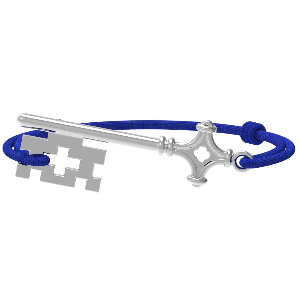 GenevaKey - Bracelet clé de Genève | Argent rhodié Argent rhodié