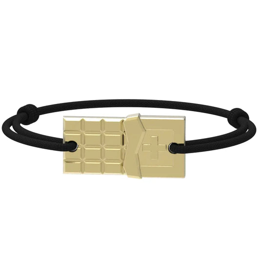SwissChocolate - Bracelet chocolat suisse | Argent plaqué or jaune Argent plaqué or jaune