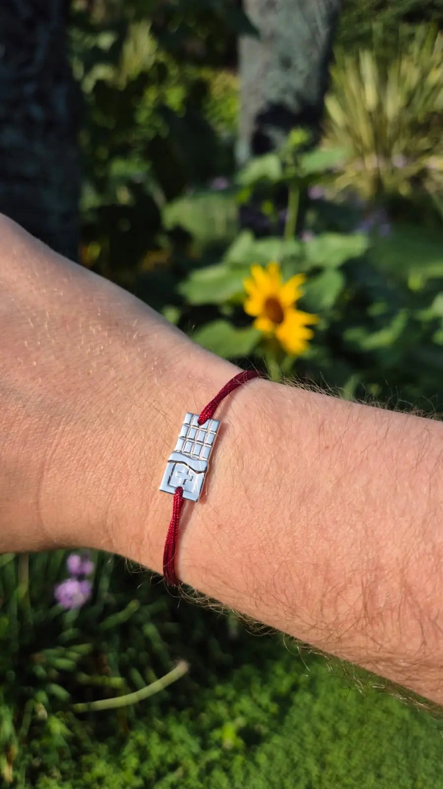 SwissChocolate - Bracelet chocolat suisse | Argent rhodié Argent rhodié