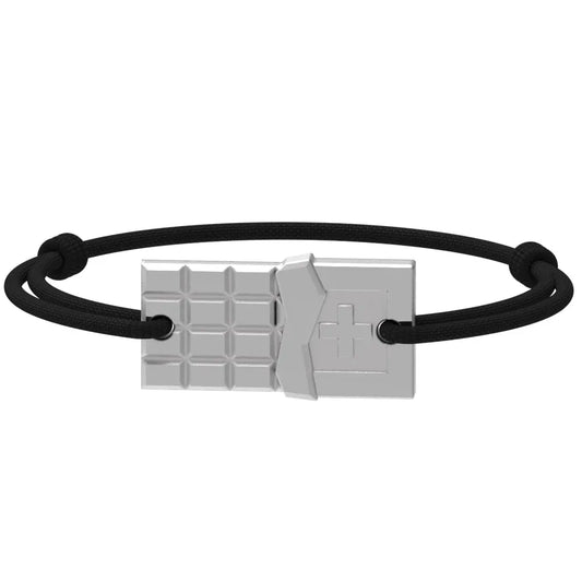SwissChocolate - Bracelet chocolat suisse | Argent rhodié Argent rhodié