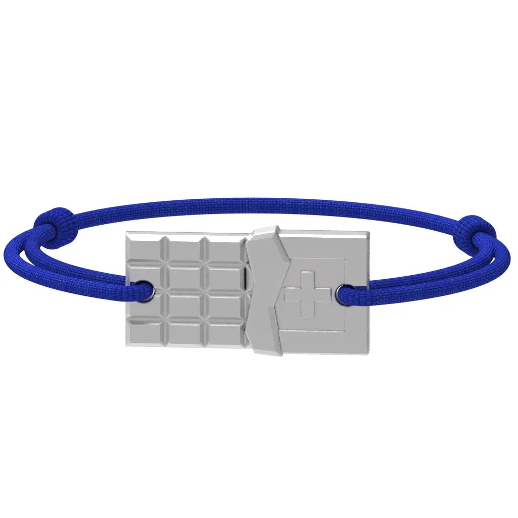 SwissChocolate - Bracelet chocolat suisse | Argent rhodié Argent rhodié