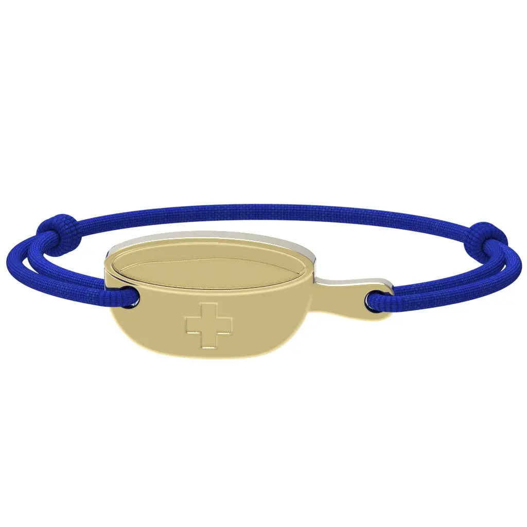 SwissFondue - Bracelet fondue suisse | Argent plaqué or jaune Argent plaqué or jaune