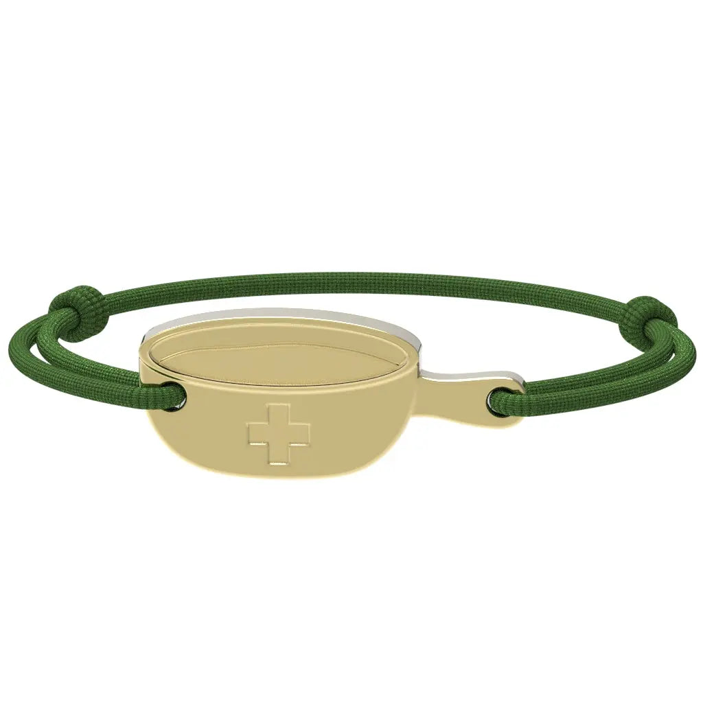 SwissFondue - Bracelet fondue suisse | Argent plaqué or jaune Argent plaqué or jaune