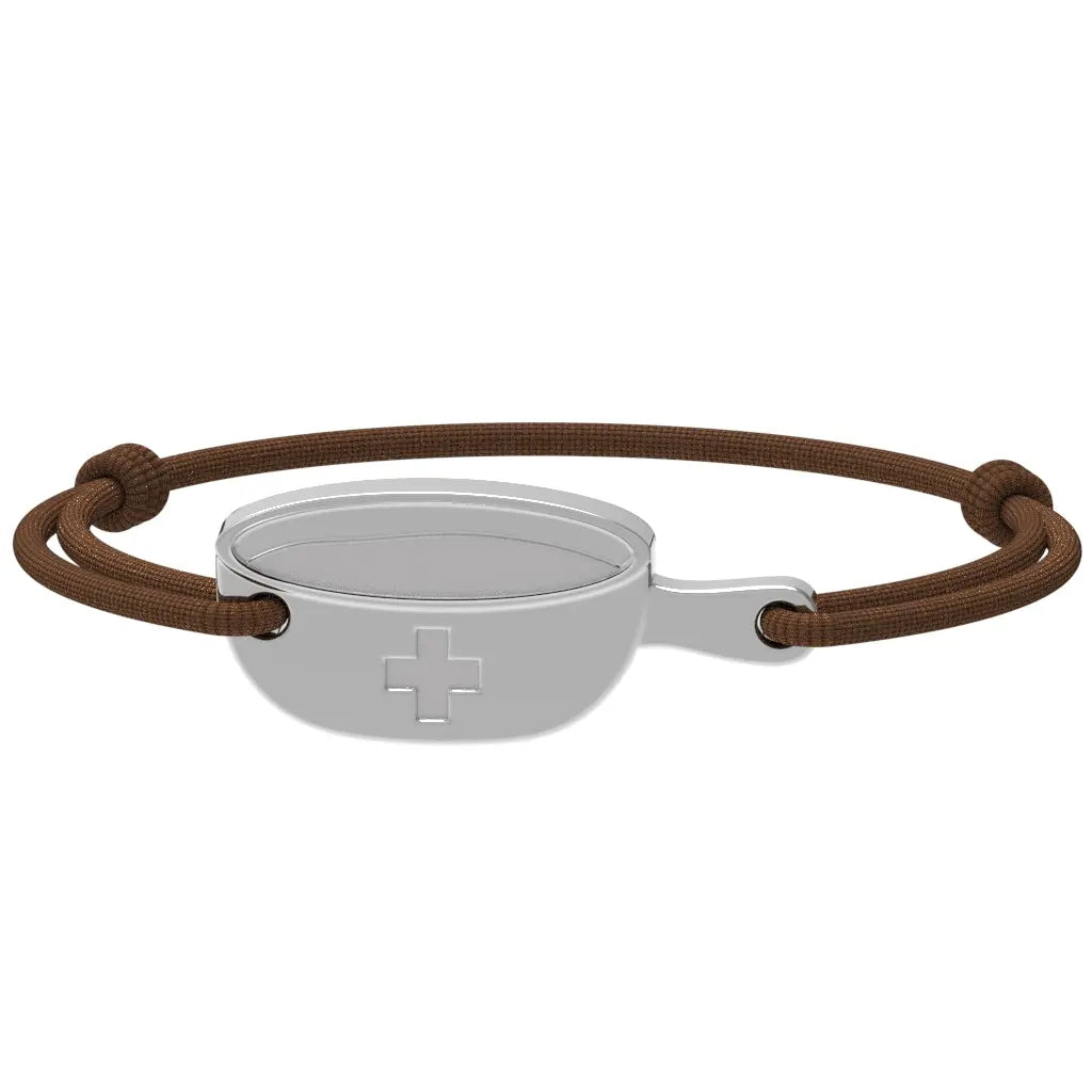 SwissFondue - Bracelet fondue suisse | Argent rhodié Argent rhodié
