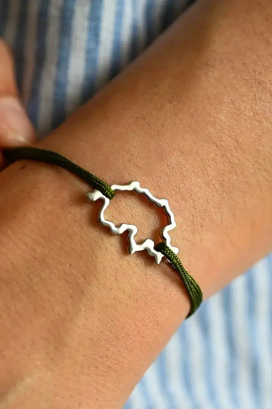 The Map - Bracelet carte de la Suisse | Argent Argent rhodié