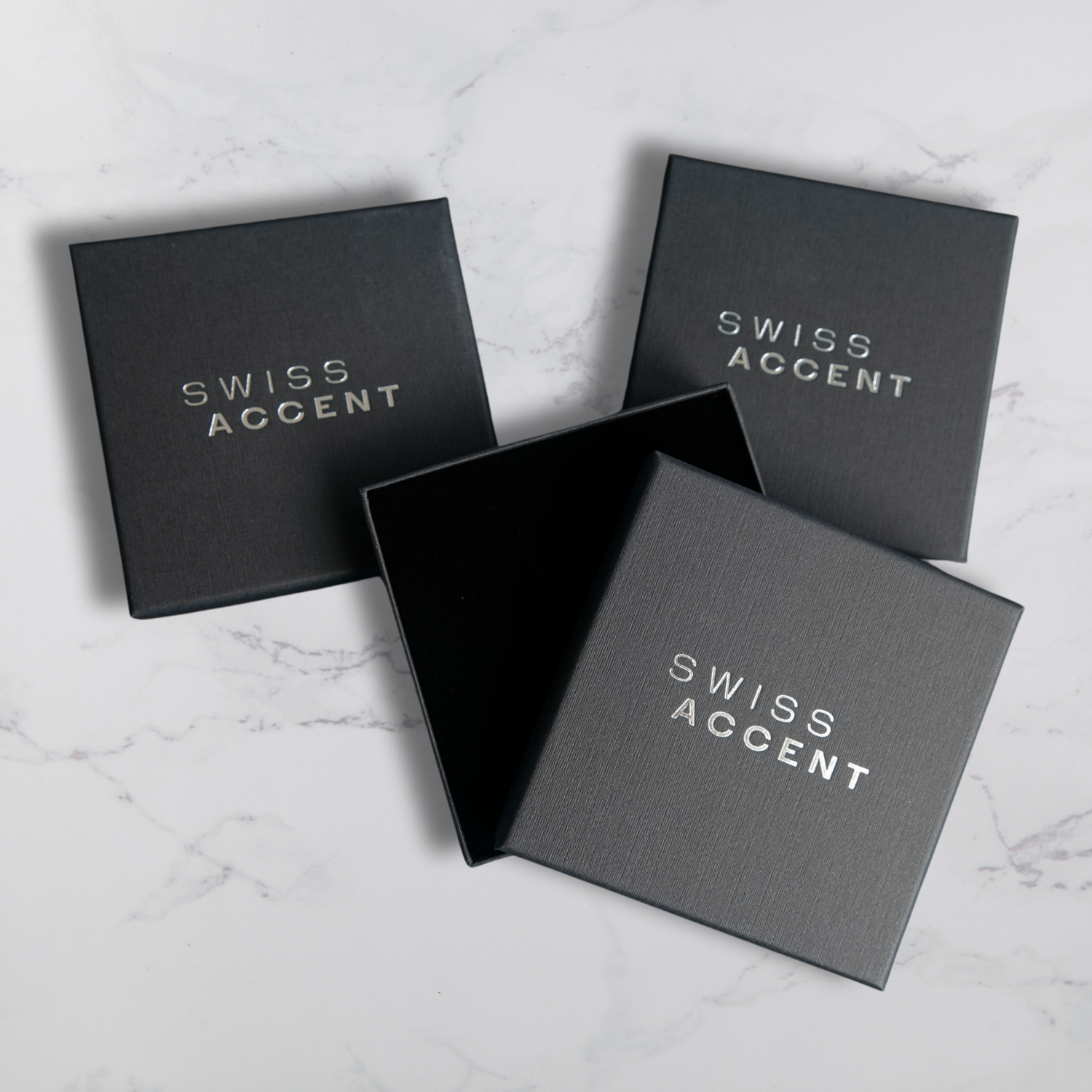 Boîtes noir Swiss Accent pour packaging